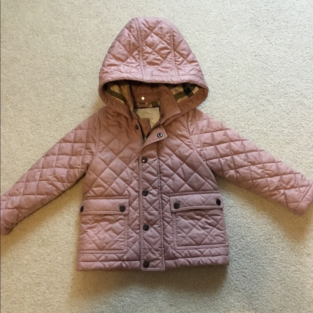 Burberry Pink Quilted Kids Jacket